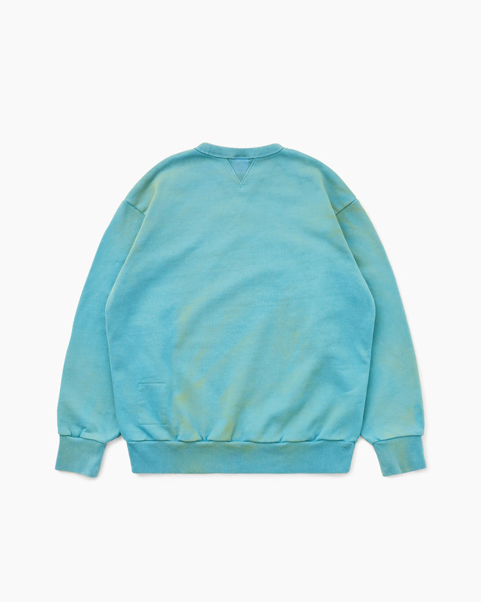 Stained Crewneck Blue