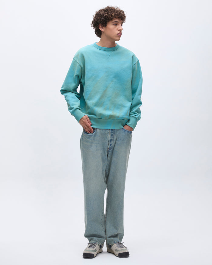 Stained Crewneck Blue