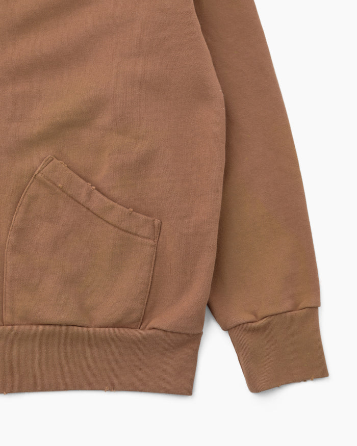 Stained Full Zip Hoodie Brick