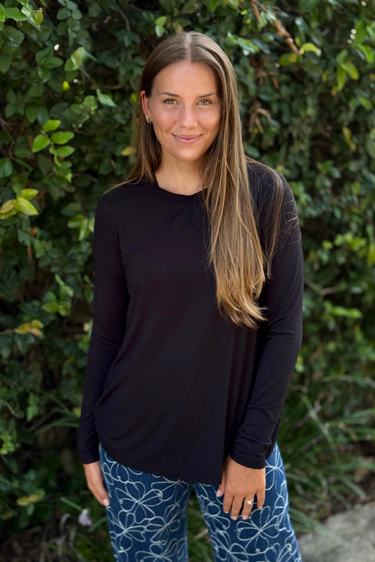 The Smooth Stretch Top in Black