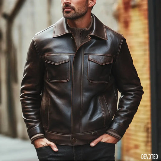 Thunderstreak Jacket Dark Brown - Nappa Leather
