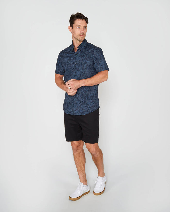 TIM PAISLEY ROMANCE SHIRT -  NAVY