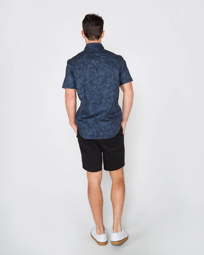 TIM PAISLEY ROMANCE SHIRT -  NAVY