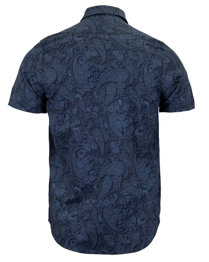 TIM PAISLEY ROMANCE SHIRT -  NAVY