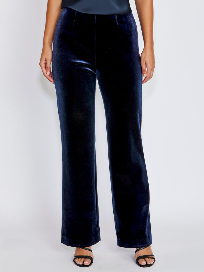 Valencia Navy Velour Pant