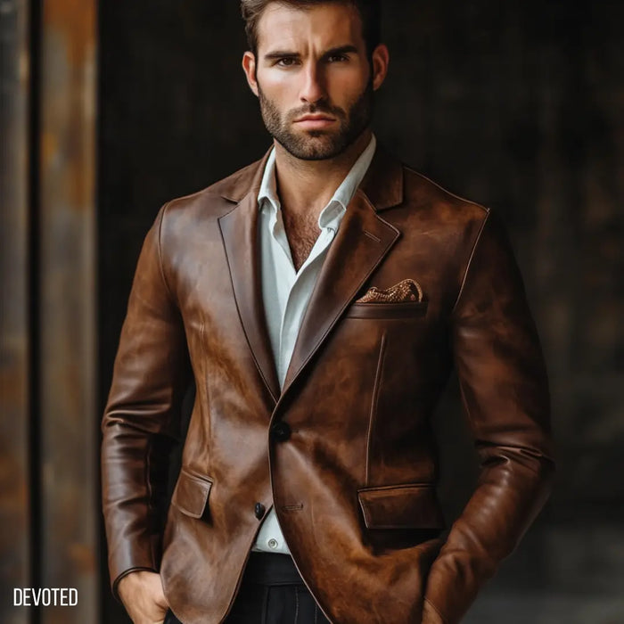 Valkyrie Blazer Dark Brown - Nappa Leather