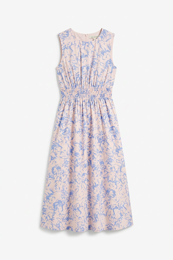Floral dress with blue patterns on a white background | Exclude | Still