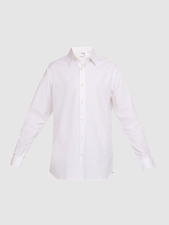 White Cotton Formal Shirt