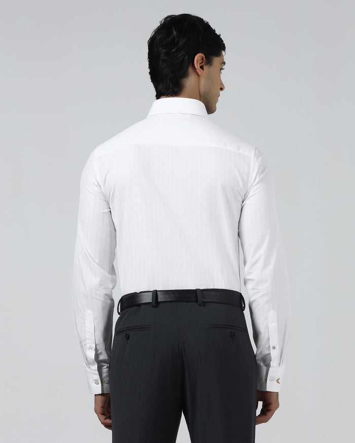 White Luxe Stripe Shirt - Oscar