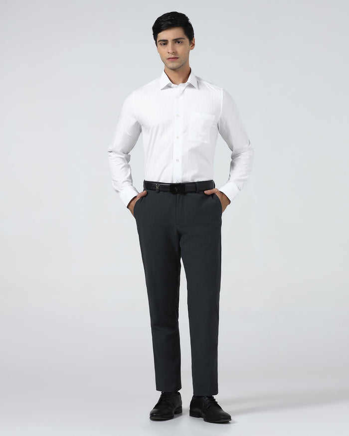 White Luxe Stripe Shirt - Oscar
