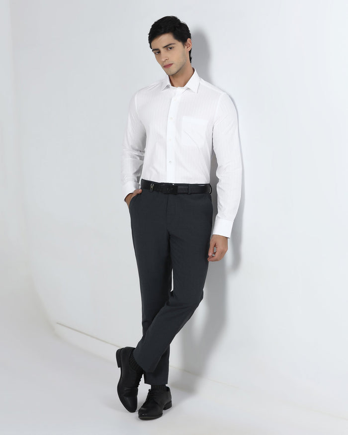 White Luxe Stripe Shirt - Oscar