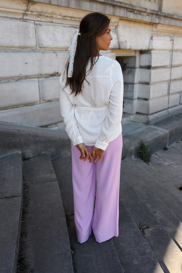 White Ophe blouse side view
