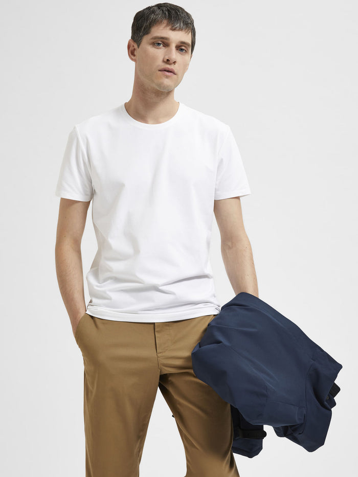 White Organic Cotton Crew Neck T-shirt