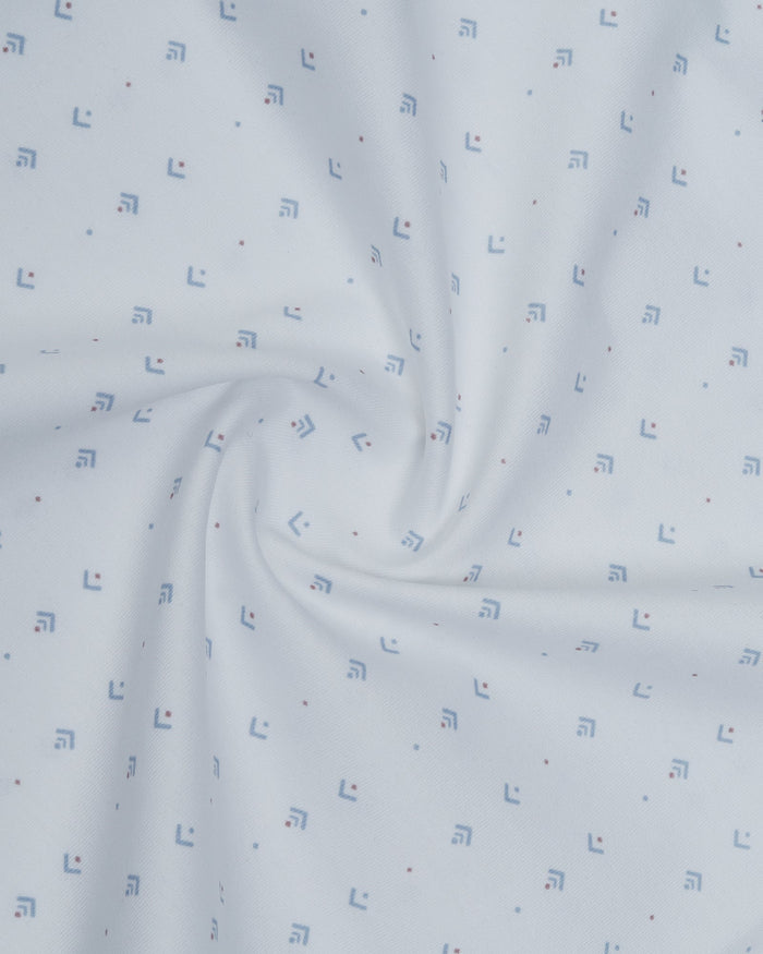 White Printed Polo - Kima