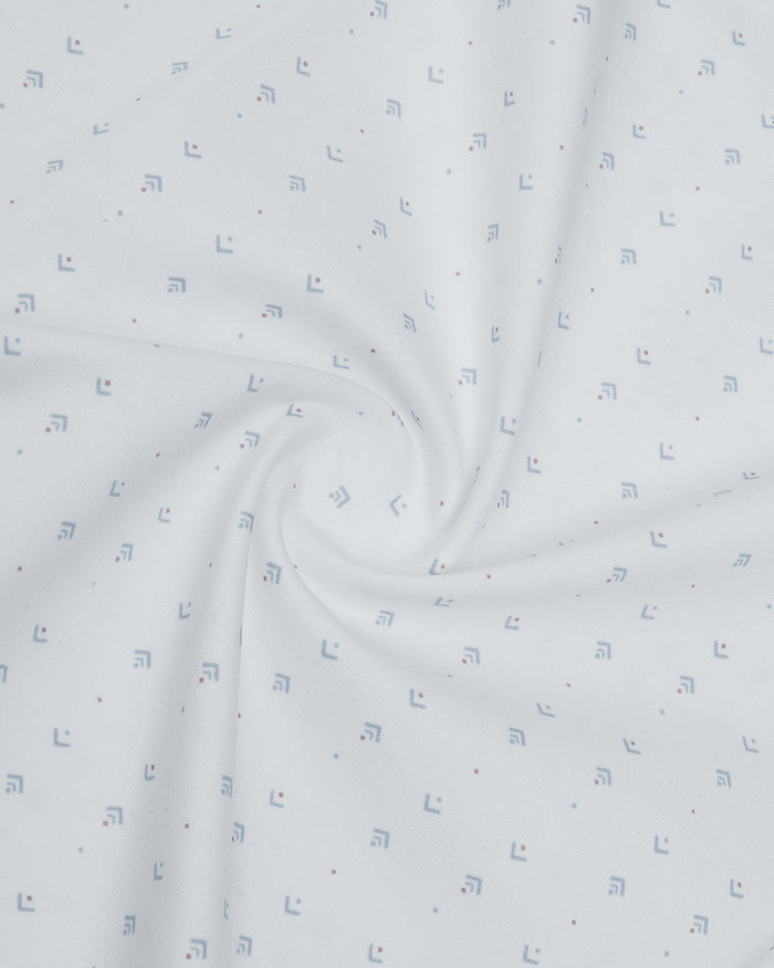 White Printed Polo - Kima