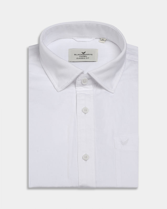 White Solid Shirt - Zento