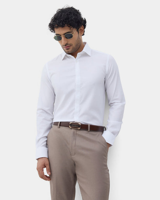 White Textured Shirt - Klarex
