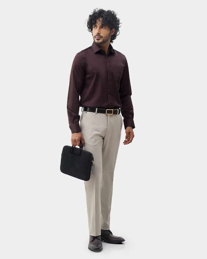 Wine Solid Shirt - Sylvia