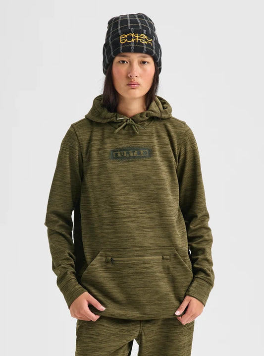 Product image of Women's Burton Oak Long Pullover Hoodie[Variant:Dried Moss Heather]