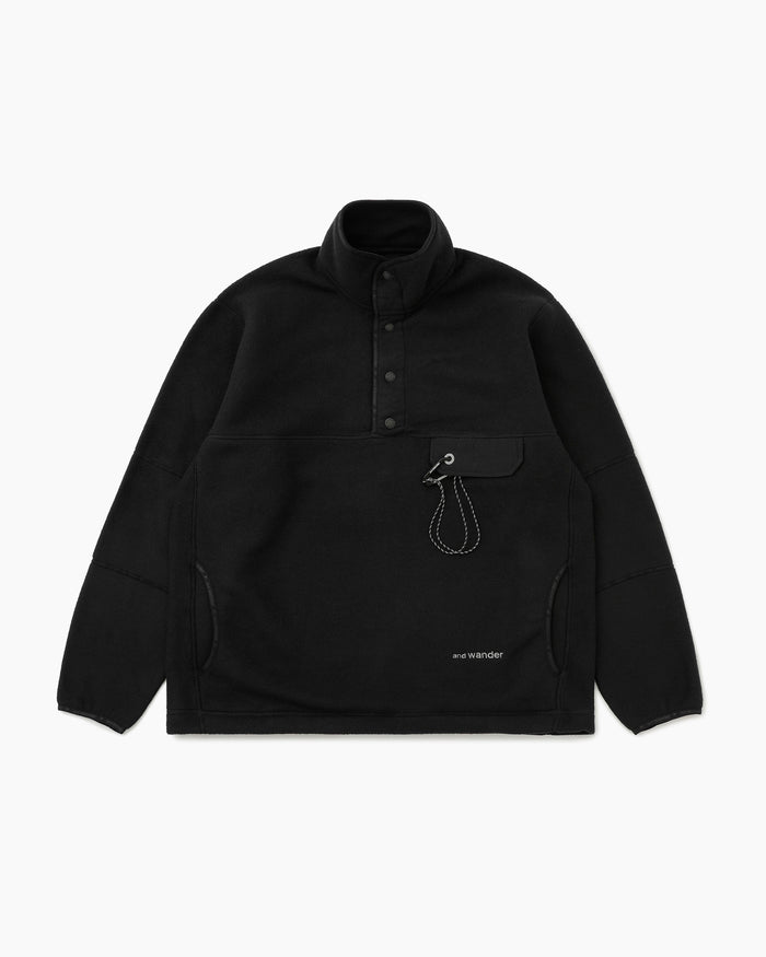 Wool Fleece Pullover Black