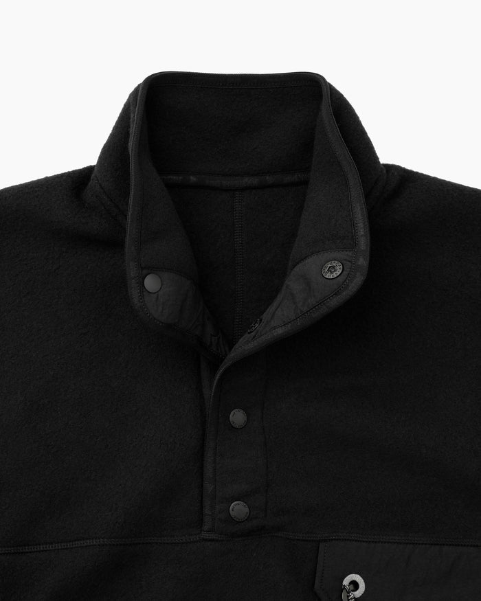 Wool Fleece Pullover Black
