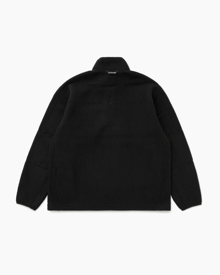 Wool Fleece Pullover Black