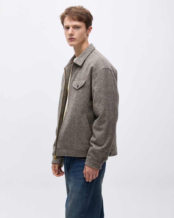 Wool Swing Jacket Brown