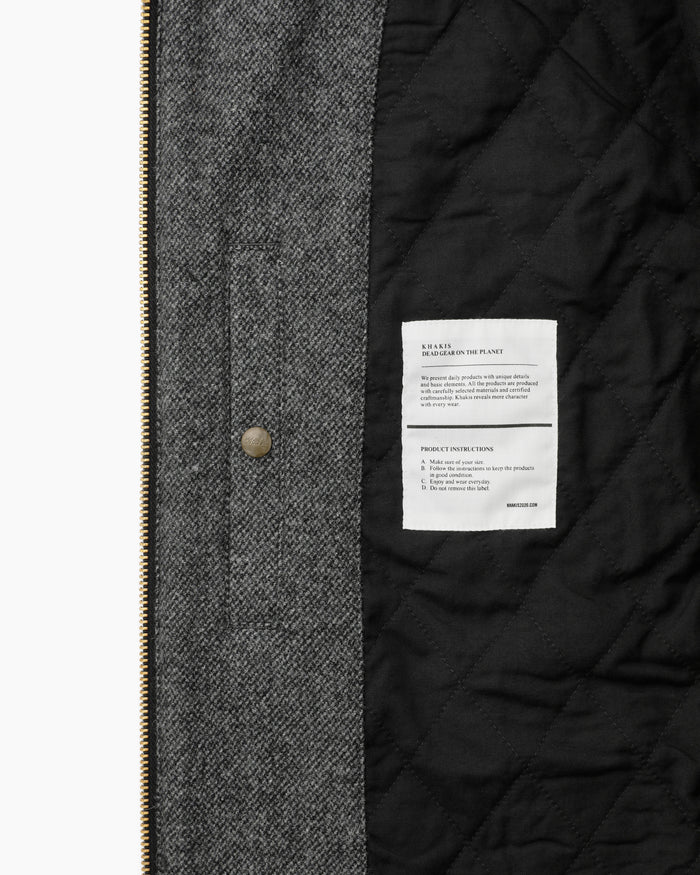 Wool Swing Jacket Charcoal