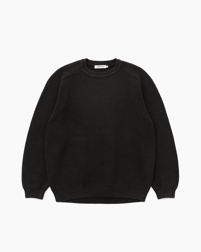 Worker Pullover Sweater Black