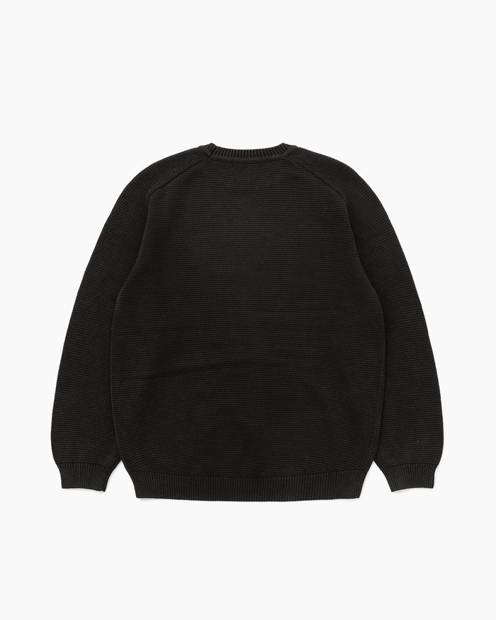 Worker Pullover Sweater Black