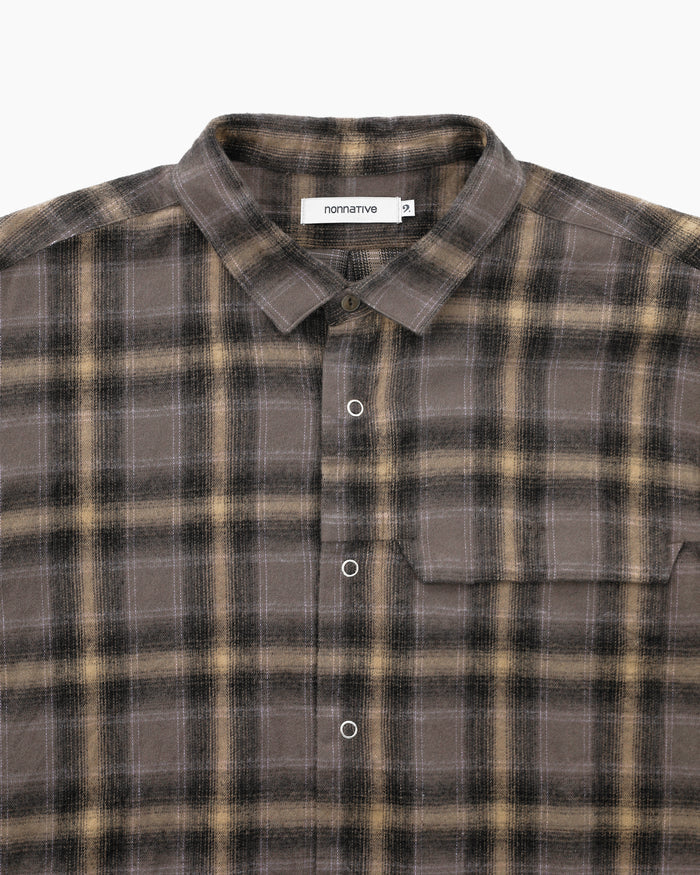 Worker Zip Shirt Gray