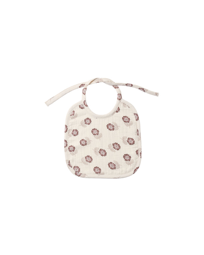 woven tie bib ll fall floral