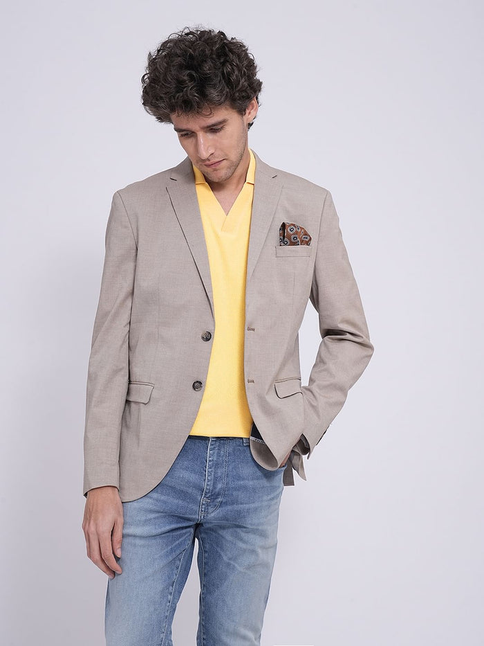 Yellow Split Neck Regular Fit Polo