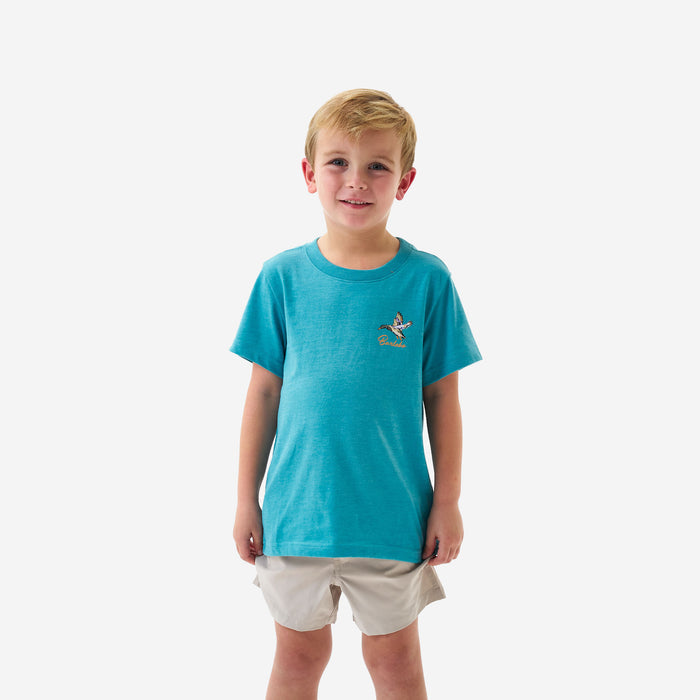 Youth Short Sleeve Tee - Pintail Diving Duck - Cyan