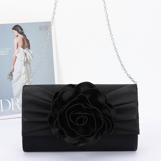 Z Clutch- Satin Flower Party Clutch